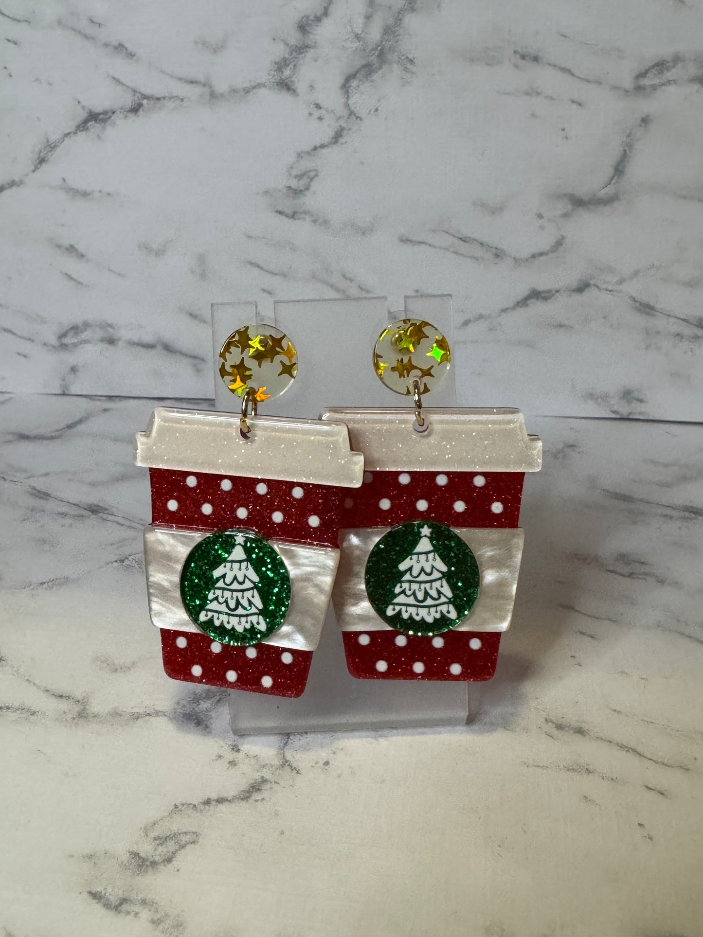 The Christmas Coffee Earrings